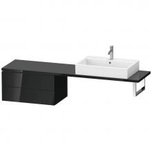 Duravit LC584804040 - L-Cube Two Drawer Low Cabinet For Console Black