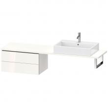Duravit LC584808585 - L-Cube Two Drawer Low Cabinet For Console White