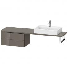 Duravit LC584808989 - Duravit L-Cube Two Drawer Low Cabinet For Console Flannel Gray