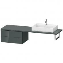 Duravit LC585903838 - Duravit L-Cube Two Drawer Low Cabinet For Console Dolomite Gray