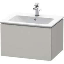 Duravit LC614000707 - Duravit L-Cube 24 3/8'' Wall Mount One Drawer Single Vanity Cabinet in Matte Concrete Gr