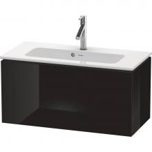 Duravit LC615704040 - L-Cube One Drawer Wall-Mount Vanity Unit Black