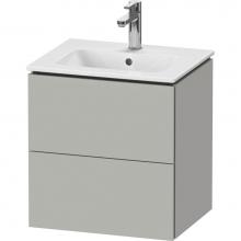 Duravit LC621800707 - Duravit L-Cube 20 1/2'' Wall Mount Two Drawer Single Vanity Cabinet in Matte Concrete Gr