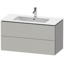 Duravit LC624200707 - Duravit L-Cube 40 1/8'' Wall Mount Two Drawer Single Vanity Cabinet in Matte Concrete Gr