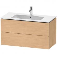 Duravit LC624203030 - Duravit L-Cube 40 1/8'' Wall Mount Two Drawer Single Vanity Cabinet in Natural Oak, Sink