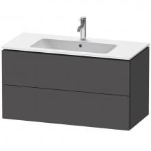Duravit LC624204949 - Duravit L-Cube 40 1/8'' Wall Mount Two Drawer Single Vanity Cabinet in Matte Graphite, S