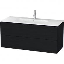 Duravit LC624301616 - Duravit L-Cube 48'' Wall Mount Two Drawer Single Vanity Cabinet in Black Oak, Sink Sold