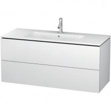 Duravit LC624301818 - Duravit L-Cube 48'' Wall Mount Two Drawer Single Vanity Cabinet in Matte White, Sink Sol