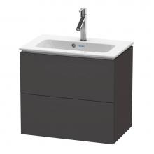 Duravit LC625608080 - L-Cube Two Drawer Wall-Mount Vanity Unit Graphite