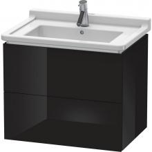 Duravit LC626404040 - L-Cube Two Drawer Wall-Mount Vanity Unit Black