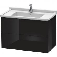 Duravit LC626504040 - L-Cube Two Drawer Wall-Mount Vanity Unit Black