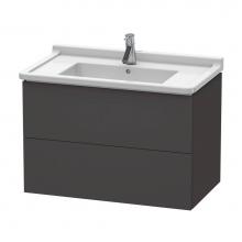 Duravit LC626508080 - L-Cube Two Drawer Wall-Mount Vanity Unit Graphite