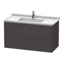 Duravit LC626608080 - L-Cube Two Drawer Wall-Mount Vanity Unit Graphite