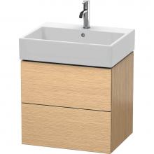 Duravit LC627501212 - Duravit L-Cube Two Drawer Wall-Mount Vanity Unit Brushed Oak