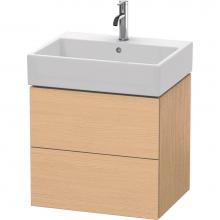 Duravit LC627503030 - Duravit L-Cube 23'' Wall Mount Two Drawer Single Vanity Cabinet in Natural Oak, Sink Sol
