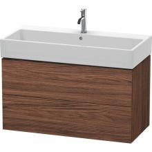 Duravit LC627802121 - Duravit L-Cube 38 3/4'' Wall Mount Two Drawer Single Vanity Cabinet in Dark Walnut, Sink