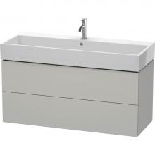 Duravit LC627900707 - Duravit L-Cube 46 5/8'' Wall Mount Two Drawer Single Vanity Cabinet in Matte Concrete Gr
