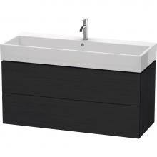 Duravit LC627901616 - Duravit L-Cube 46 5/8'' Wall Mount Two Drawer Single Vanity Cabinet in Black Oak, Sink S