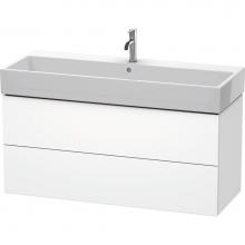 Duravit LC627901818 - Duravit L-Cube 46 5/8'' Wall Mount Two Drawer Single Vanity Cabinet in Matte White, Sink