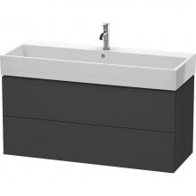 Duravit LC627904949 - Duravit L-Cube 46 5/8'' Wall Mount Two Drawer Single Vanity Cabinet in Matte Graphite, S