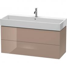 Duravit LC627908686 - Duravit L-Cube Two Drawer Wall-Mount Vanity Unit Cappuccino