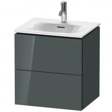 Duravit LC630403838 - Duravit L-Cube Two Drawer Wall-Mount Vanity Unit Dolomite Gray