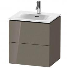 Duravit LC630408989 - Duravit L-Cube Two Drawer Wall-Mount Vanity Unit Flannel Gray