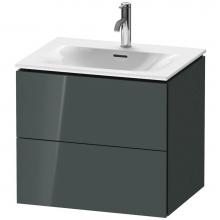Duravit LC630503838 - Duravit L-Cube Two Drawer Wall-Mount Vanity Unit Dolomite Gray