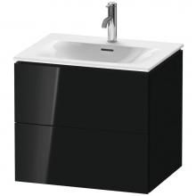 Duravit LC630504040 - L-Cube Two Drawer Wall-Mount Vanity Unit Black