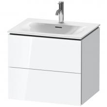Duravit LC630508585 - L-Cube Two Drawer Wall-Mount Vanity Unit White