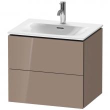 Duravit LC630508686 - Duravit L-Cube Two Drawer Wall-Mount Vanity Unit Cappuccino