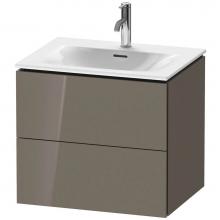 Duravit LC630508989 - Duravit L-Cube Two Drawer Wall-Mount Vanity Unit Flannel Gray