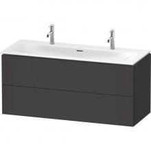 Duravit LC630908080 - L-Cube Two Drawer Wall-Mount Vanity Unit Graphite