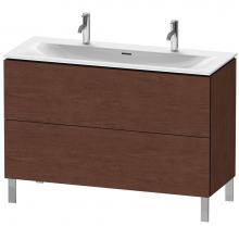 Duravit LC659901313 - L-Cube Two Drawer Floorstanding Vanity Unit American Walnut