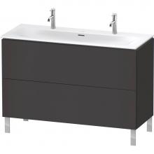 Duravit LC659908080 - L-Cube Two Drawer Floorstanding Vanity Unit Graphite