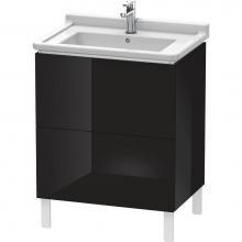 Duravit LC660804040 - L-Cube Two Drawer Floorstanding Vanity Unit Black