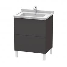 Duravit LC660808080 - L-Cube Two Drawer Floorstanding Vanity Unit Graphite