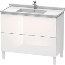 Duravit LC661002222 - L-Cube Two Drawer Floorstanding Vanity Unit White