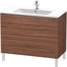 Duravit LC662702121 - Duravit L-Cube 40 1/8'' Wall Mount Two Drawer Single Vanity Cabinet in Dark Walnut, Sink