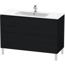 Duravit LC662801616 - Duravit L-Cube 48'' Wall Mount Two Drawer Single Vanity Cabinet in Black Oak, Sink Sold