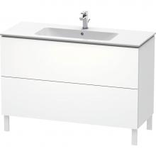 Duravit LC662801818 - Duravit L-Cube 48'' Wall Mount Two Drawer Single Vanity Cabinet in Matte White, Sink Sol