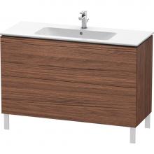 Duravit LC662802121 - Duravit L-Cube 48'' Wall Mount Two Drawer Single Vanity Cabinet in Dark Walnut, Sink Sol