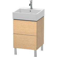 Duravit LC677401212 - Duravit L-Cube Two Drawer Floorstanding Vanity Unit Brushed Oak