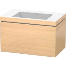 Duravit LC6917N7171 - L-Cube One Drawer C-Bonded Wall-Mount Vanity Kit Mediterranean Oak