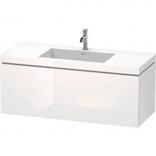 Duravit LC6919O2222 - L-Cube One Drawer C-Bonded Wall-Mount Vanity Kit White