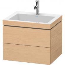 Duravit LC6926O3030 - Duravit L-Cube 23 5/8'' Wall Mount Two Drawer c-bonded Single Vanity in Natural Oak, Inc