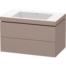 Duravit LC6927N4343 - L-Cube Two Drawer C-Bonded Wall-Mount Vanity Kit Basalt