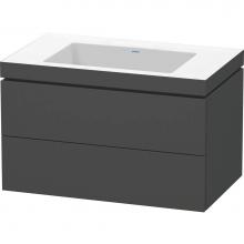 Duravit LC6927N4949 - Duravit L-Cube 31 1/2'' Wall Mount Two Drawer c-bonded Single Vanity in Matte Graphite,