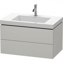 Duravit LC6927O0707 - Duravit L-Cube 31 1/2'' Wall Mount Two Drawer c-bonded Single Vanity in Matte Concrete G