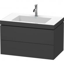 Duravit LC6927O4949 - Duravit L-Cube 31 1/2'' Wall Mount Two Drawer c-bonded Single Vanity in Matte Graphite,